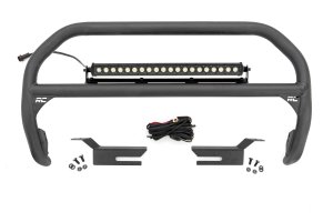 Ford Bronco Nudge Bar - Rough Country - Single Row LED - Black - '21-'25